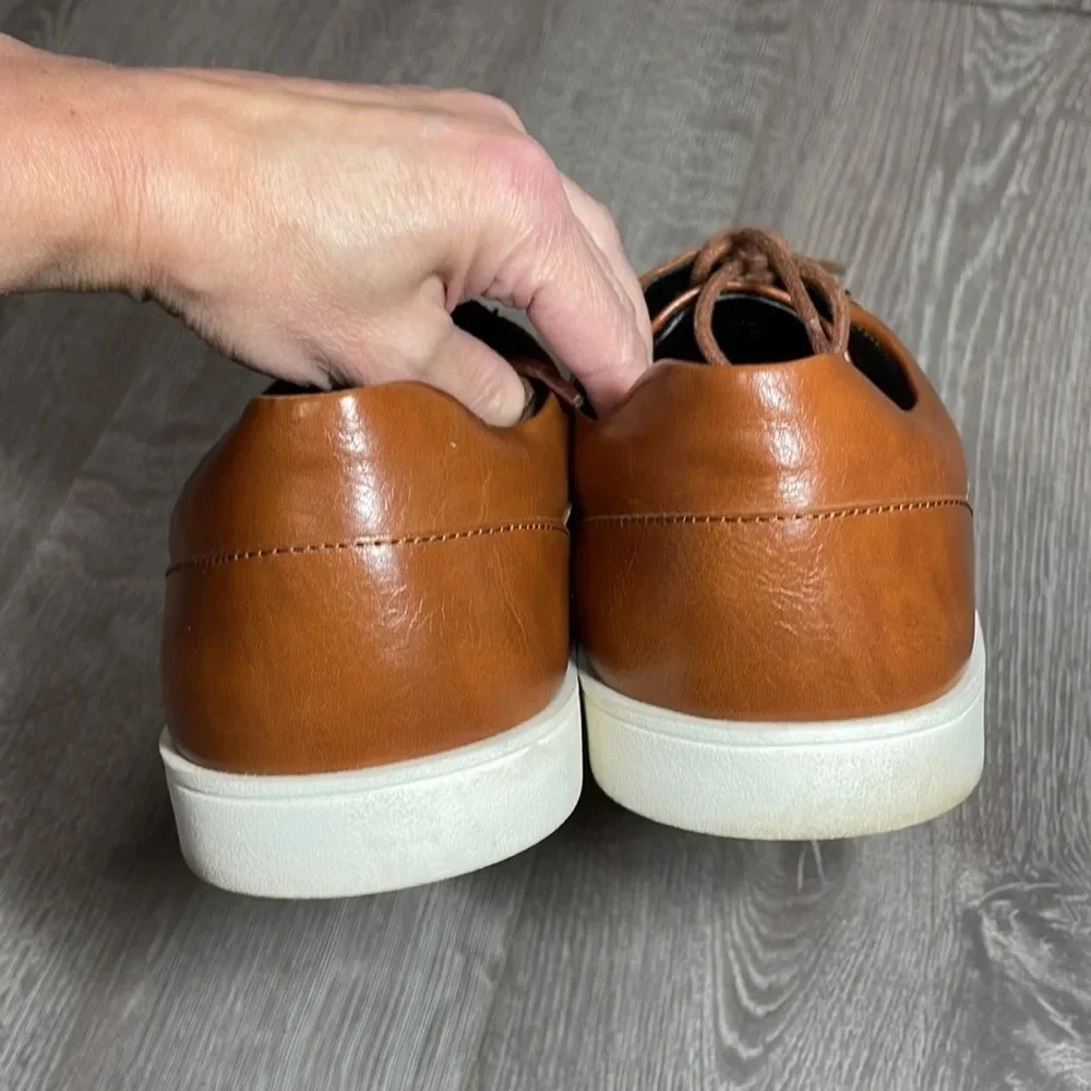 Alfani Casual Lace Up Oxford Sneakers Elston Chocolate Brown 9